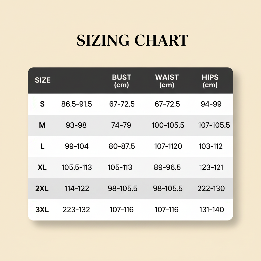 Sizing Chart